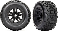 Traxxas koleso 3.8", pneu Sledgehammer, disk S17 čierny (2)