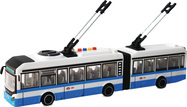CITY SERVICE CAR - 1:16 Gelenkbus - blau mit Schwungrad mit Geräuschen