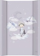 CEBA BABY Podložka prebaľovacia 2-hranná s pevnou doskou (50x70) Basic Wild Swans