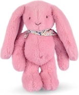 Doudou Plyšový zajačik so šatkou ružový 35 cm