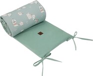 EKO Chránič do postieľky VELVET Dogs Mint 360x35 cm
