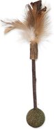 Hračka Magic Cat Natural Fun drievko s prírodnými pierkami a guľami 18cm