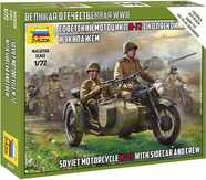 Wargames (WWII) figurky 6277 - Soviet M-72 Sidecar Motorcycle w/Crew (1:72)