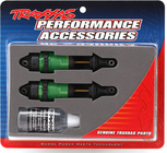 Traxxas tlmič GTR long hliník/PTFE zelený, piestnice TiN (2)