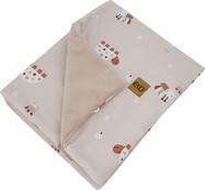EKO Deka bavlnená s podšívkou VELVET Bees Beige 100x80 cm