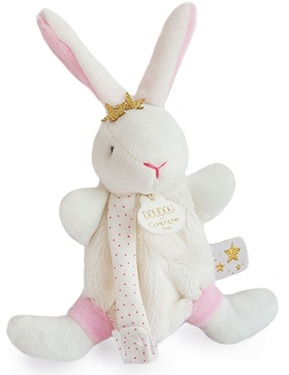 Doudou Giocattolo con porta ciuccio orsetto re 15 cm - Giocattoli di peluche  per bambini