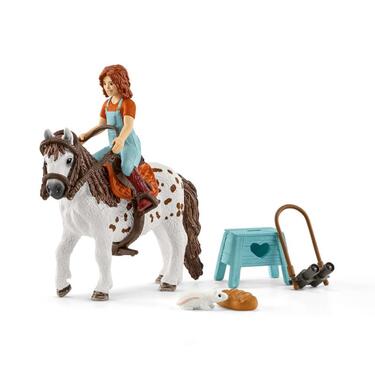 Schleich Capelli castani Lisa con articolazioni mobili a cavallo - Schleich  Club ippico