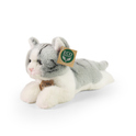 Gato de peluche acostado gris 20 cm ECO-FRIENDLY