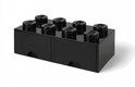 LEGO® Aufbewahrungsbox 8 - mit Schubladen schwarz 250 x 500 x 180 mm
