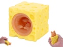 Käse dehnbar 5x5x5cm mit herausspringender Maus