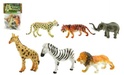 Animaux safari ZOO 6pcs plastique 10cm