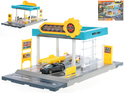 Bausatz Autoservice 34x17cm 24 Stück mit Auto 7cm Metall freilaufend mit Zubehör