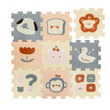 Schaumstoffmatte Puzzle 30x30 cm 9Stk, Logic