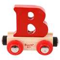 Binari del treno in legno Bigjigs Rail Wagon - Lettera B