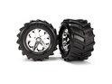 Roata Traxxas 2.8" All-Star cromată, anvelope Maxx (pereche)