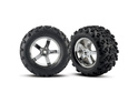 Bicicleta Traxxas 3.8", disc Hurricane argintiu, anvelope Maxx (2)