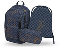 BAAGL SET 3 Core Ska blu: zaino, astuccio, sacchetto GRS