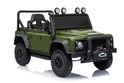 Električni autić Land Rover Defender 110 SVX 12V, zeleni, 4X4 pogon, LED svjetla, prednji