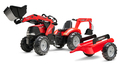 Falk Guralni traktor 996Y Case IH s utovarivačem, rovokopačem i prikolicom