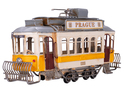 Tram gialla 27,5cm con scritta Prague metallo