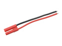 Konektor pozlátený 4.0mm samica s káblom 14AWG 10cm
