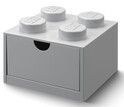 Boîte de bureau LEGO® 4 avec tiroir gris 158 x 158 x 113 mm