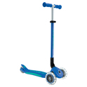 Globber Kinder-Klapproller – Primo Folding Plus Lights V2 Marineblau/Smaragdgrün