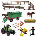 FARM SERVICE - Spielset Bauernhof 41 Stk. mit Lichtern und Geräuschen