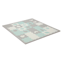 KINDERKRAFT Tapis en mousse puzzle Luno Shapes 185 x 165 cm Menthe, 30 pièces, Premium