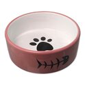 Bol Magic Cat en céramique rose/blanc 12,5x4,5cm 350ml