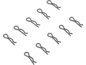Abrazadera axial carrocería 3mm negra (10)