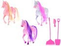 Pferd 18 cm 3 Stück mit Sattel und Zubehör