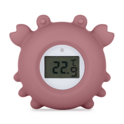 PETITE&amp;MARS Teplomer silikónový digitálny do vody Crab Caleb Dusty Rose 0m+