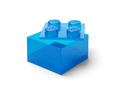 LEGO Aufbewahrungsbox 4 mit Deckel - transparentes Blau