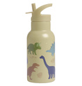 A Little Lovely Company - nerezová láhev na pití, 350 ml - dinosauři