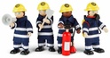 Tidlo Figurines en bois de pompiers