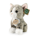 Gato de peluche gris 18 cm ECO-FRIENDLY