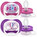Philips AVENT Schnuller Ultra air text 6-18m Mädchen 2 Stück