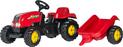 Rollytoys Šliapací traktor Rolly Kid s vlečkou - červený