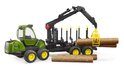 BRUDER 02133 Traktor John Deere 1210E s rukom i 4 remenice