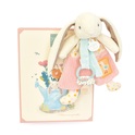 Doudou Darčeková sada Hračka s úchytom na cumlík Zajačik Ciboulette 19 cm