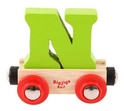 Bigjigs Rail Вагонче дървена влакова линия - Буква N