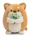 NICI pluș MyMochi Cățeluș Hiro 16cm cu bubble tea în ambalaj cadou, 11x12x6,5cm