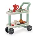 Chariot de petit-déjeuner avec accessoires.