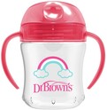 DR.BROWN'S Hrnček s mäkkým náustkom 6m+ 180 ml ružový