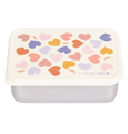 A Little Lovely Company - Edelstahl-Brotdose mit Plastikdeckel - Herz
