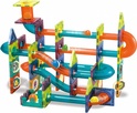 Magnetische Kugelbahn aus Kunststoff 110 Stk. 16 Kugeln + Zubehör für Batterien im Karton