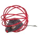 Jucarie Trixie bila metalica cu mouse 6cm 24buc