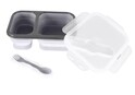 Grande boîte à déjeuner en silicone avec couverts, Dove Gray