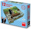 Dřevěné lic. krychle Krteček a zvířátka – 12 kostek